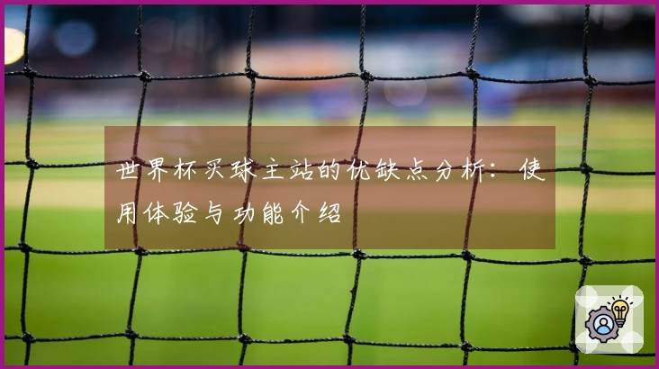 世界杯买球主站的优缺点分析：使用体验与功能介绍